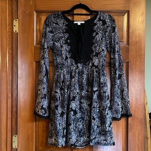 Black/White paisley print dress